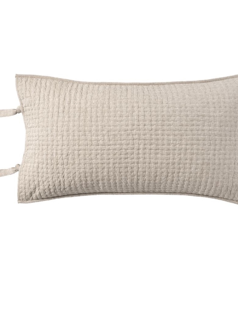 Pottery Barn Pickstitch King Pillow Shams Cotton Linen